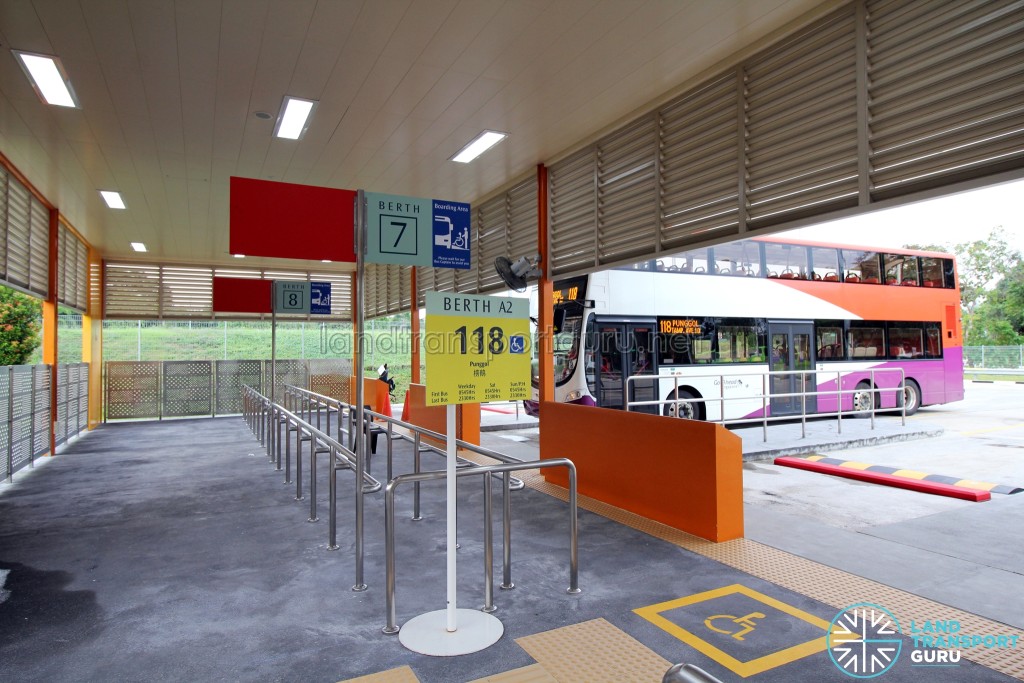 Changi Business Park Bus Terminal - Berths 7 & 8 used by Service 118