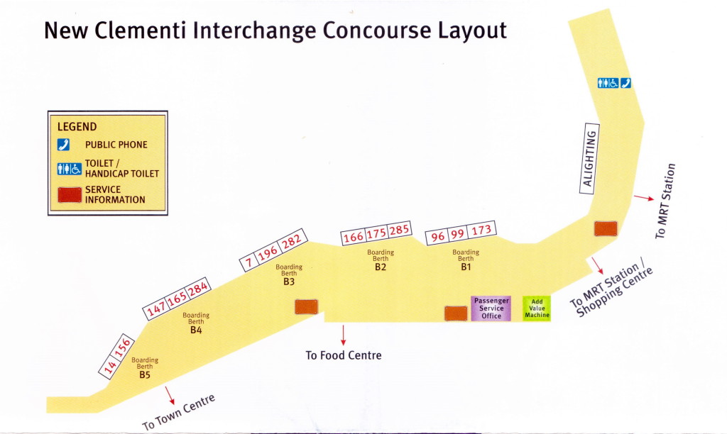 Layout of Clementi Bus Interchange