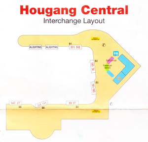 Layout of Hougang Central Bus Interchange