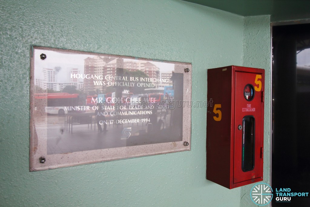 Hougang Central Bus Interchange - Opening Plaque