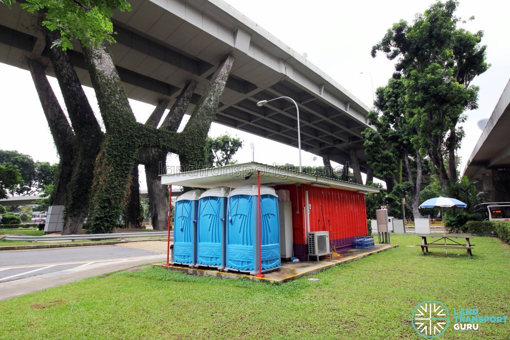 Marina Centre Bus Terminal - Container office and portable toilets