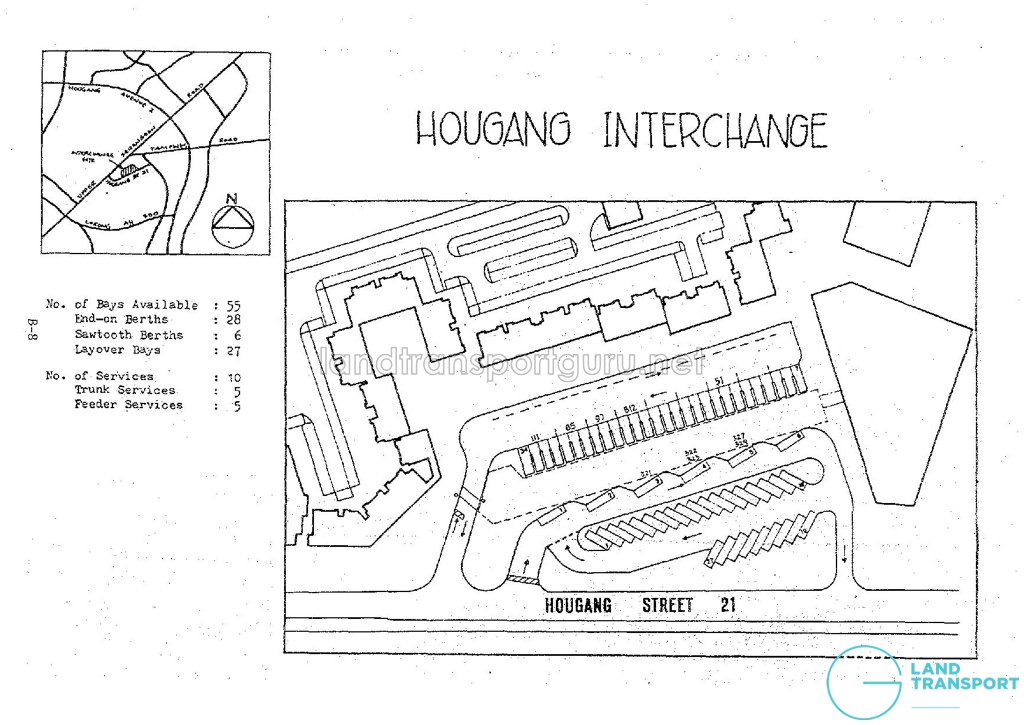 Layout of old Hougang Bus Interchange