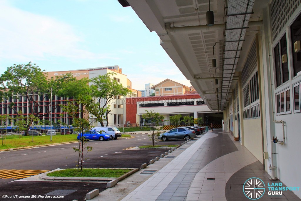 Old Serangoon Bus Interchange in 2014, converted into a Community Hub. The former alighting berths were located here.