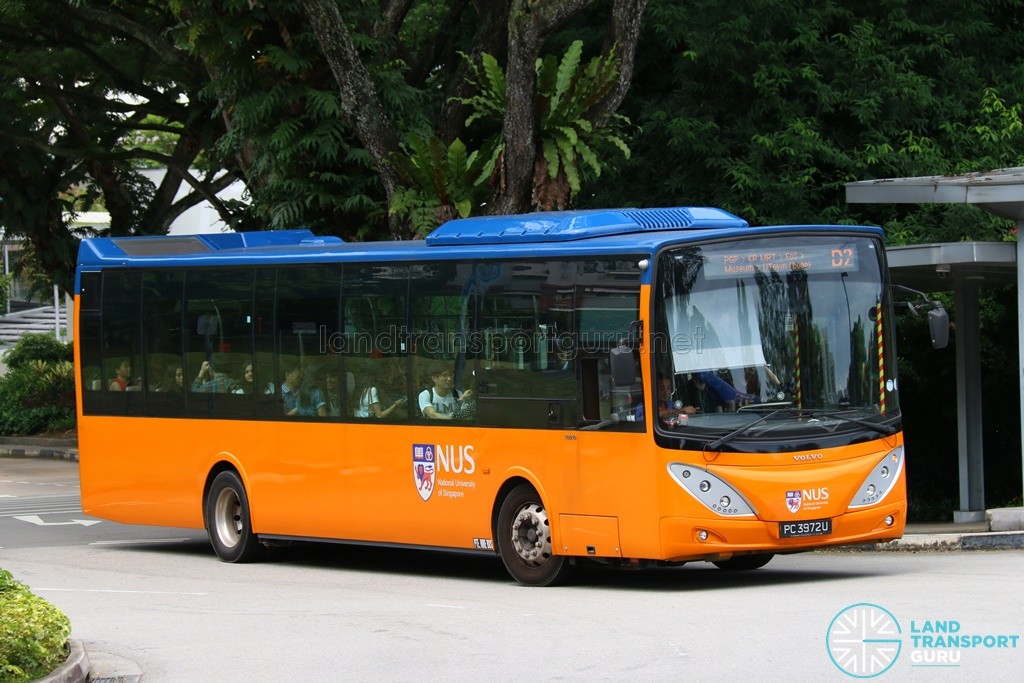 NUS Volvo B9L - Internal Shuttle Bus D2 (PA3972U)
