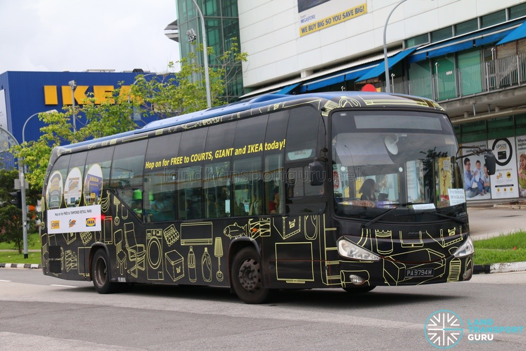 ComfortDelGro Bus Scania K230UB (PA9794M) - Tampines Retail Park Shuttle, Sengkang Route