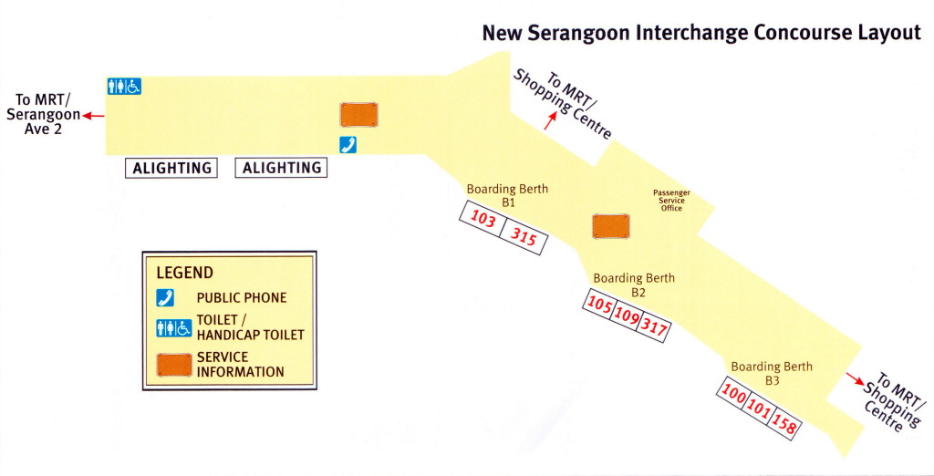 Layout of Serangoon Bus Interchange