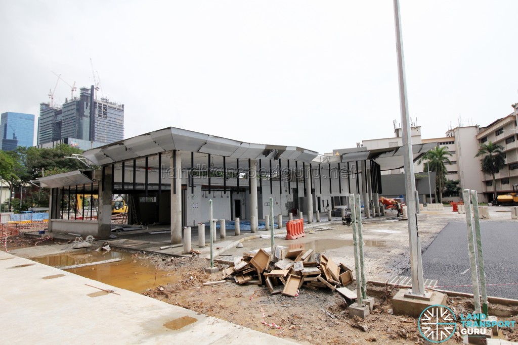 Shenton Way Bus Terminal - Interchange building under construction