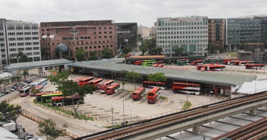 Tampines Bus Interchange - Overhead view (Jan 2017)