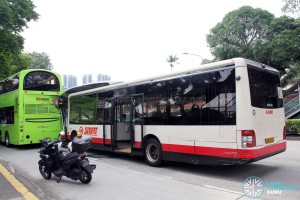 Kerbside view of the accident