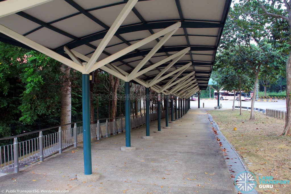 Upper East Coast Bus Terminal in September 2015 - Sheltered walkway from Upp East Coast Rd