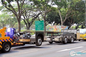 Volvo B9TL Chassis on delivery to Bus Assembly at Hougang