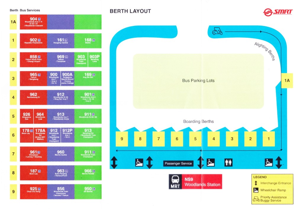 Layout of Woodlands Temporary Bus Interchange