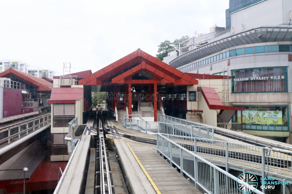 Choa Chu Kang LRT station with completed Platforms 3/4