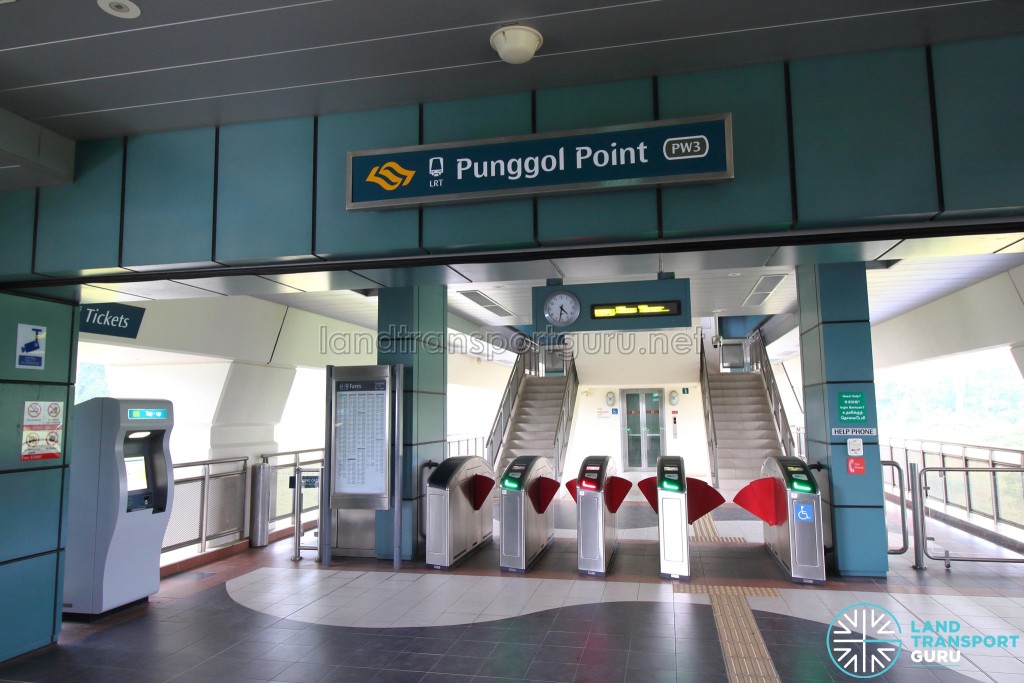 Punggol Point LRT Station - Concourse level faregates