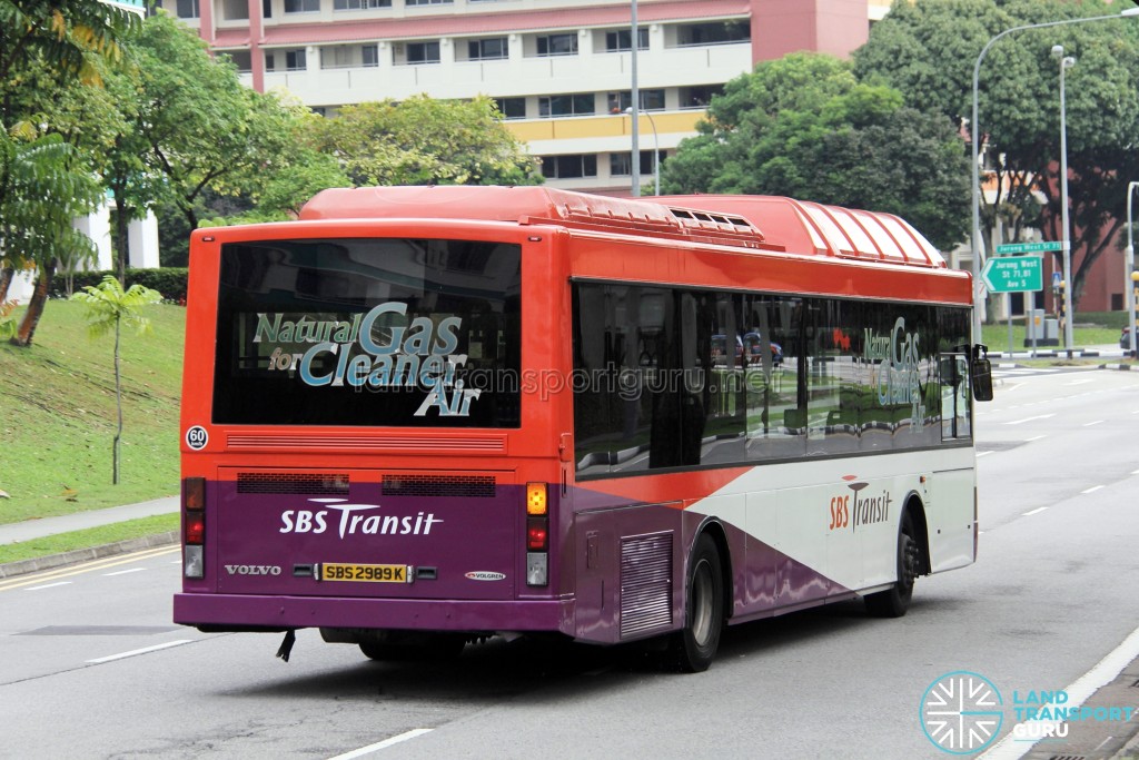 SBS Transit Volvo B10BLE CNG (SBS2989K) - Service 243G - Rear