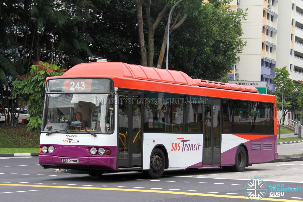 SBS Transit Volvo B10BLE CNG (SBS2990E) - Service 243G