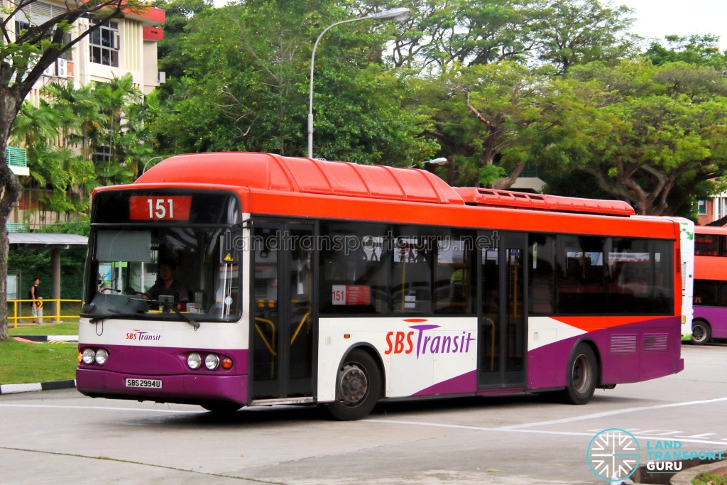 SBST Volvo B10BLE CNG (SBS2994U) - Service 151