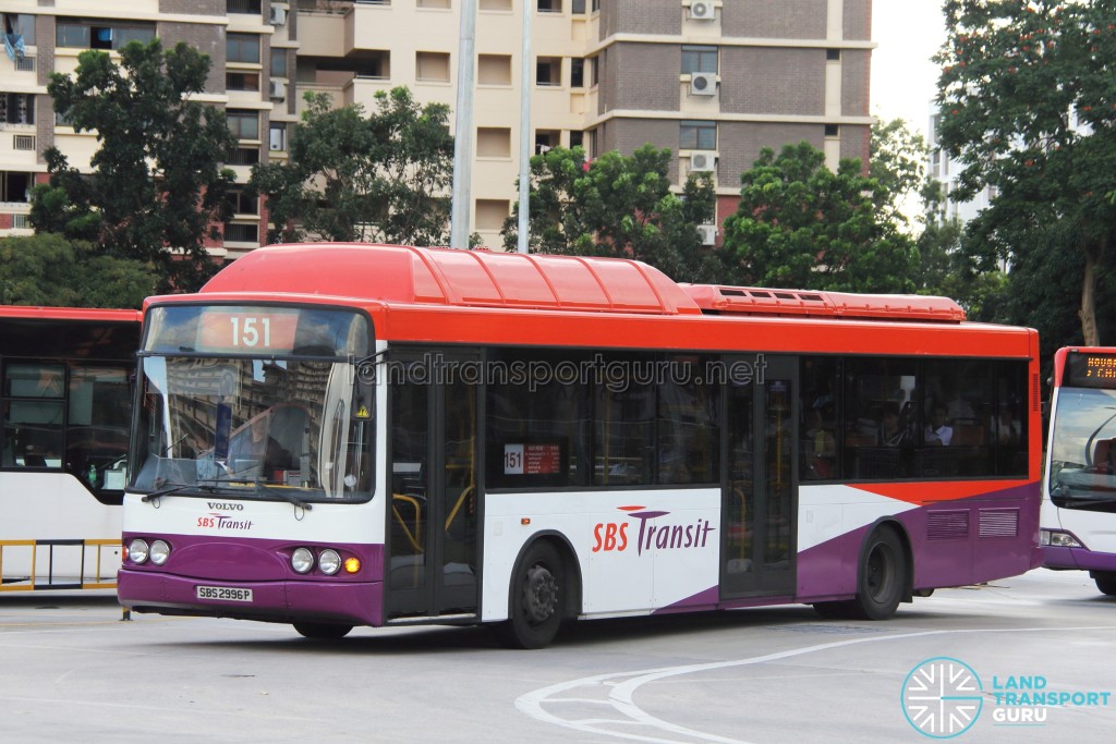 SBST Volvo B10BLE CNG (SBS2996P) - Service 151