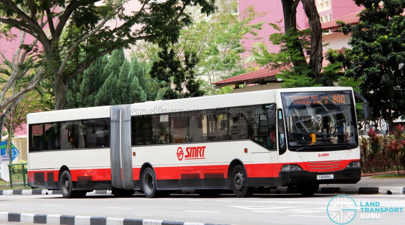 SMRT Mercedes-Benz O405G MkII (TIB995L) - Service 800