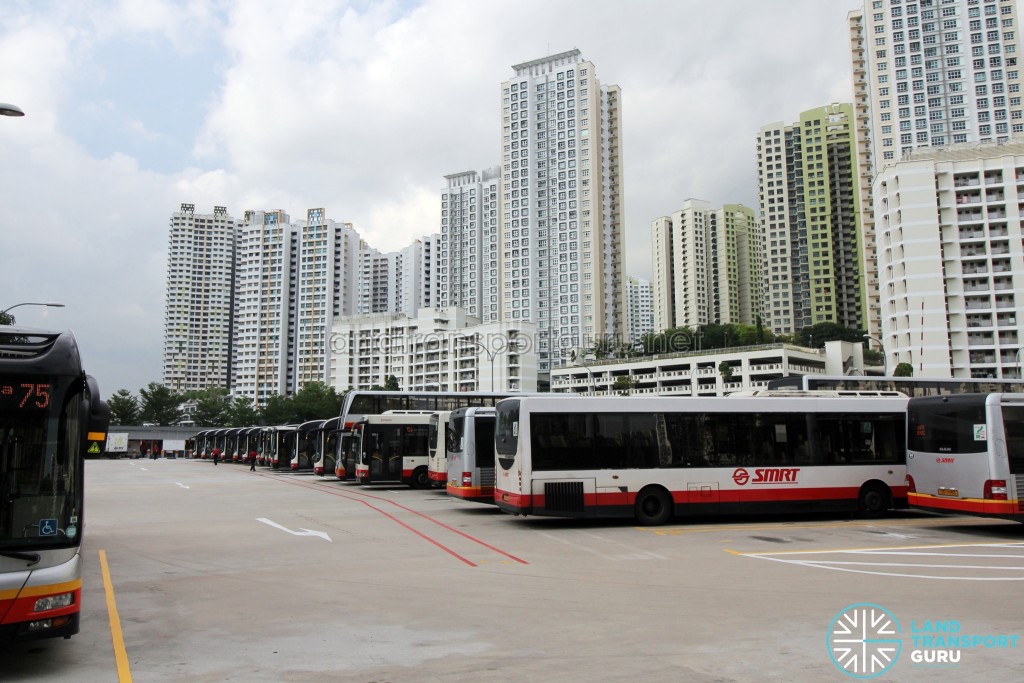 Bukit Panjang Temporary Bus Park - Bus Parking area