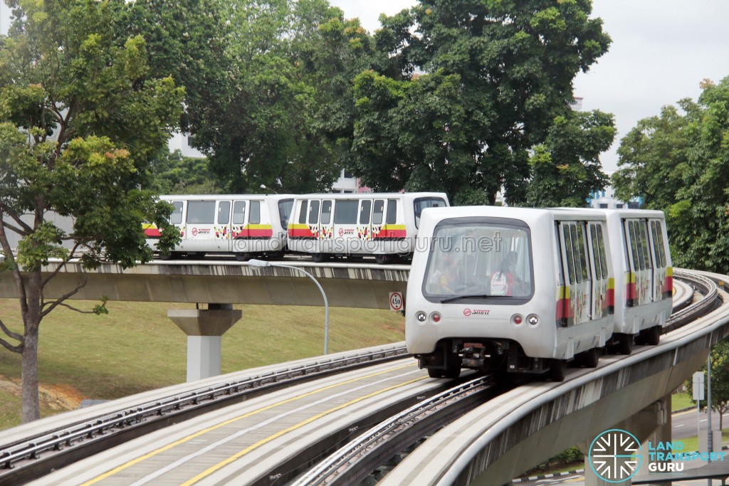 Bombardier Innovia APM 100 (C801A) - Approaching Bangkit Station