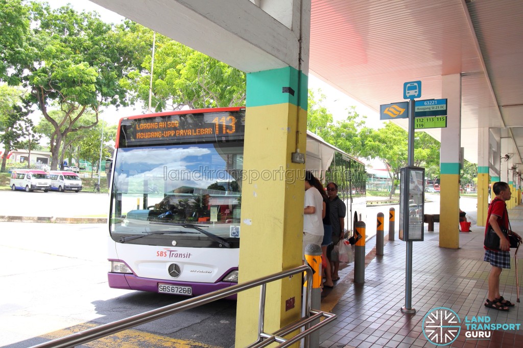 Defunct Hougang South Bus Interchange - Bus stop 63221