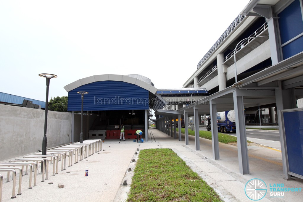 Gul Circle MRT Station - Exit A and Bicycle parking
