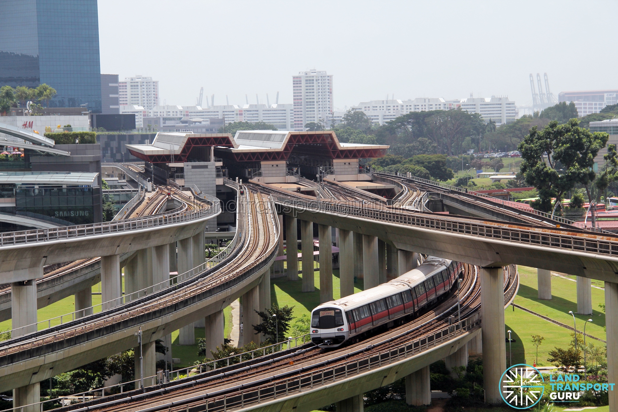 Track viaducts west of Jurong East