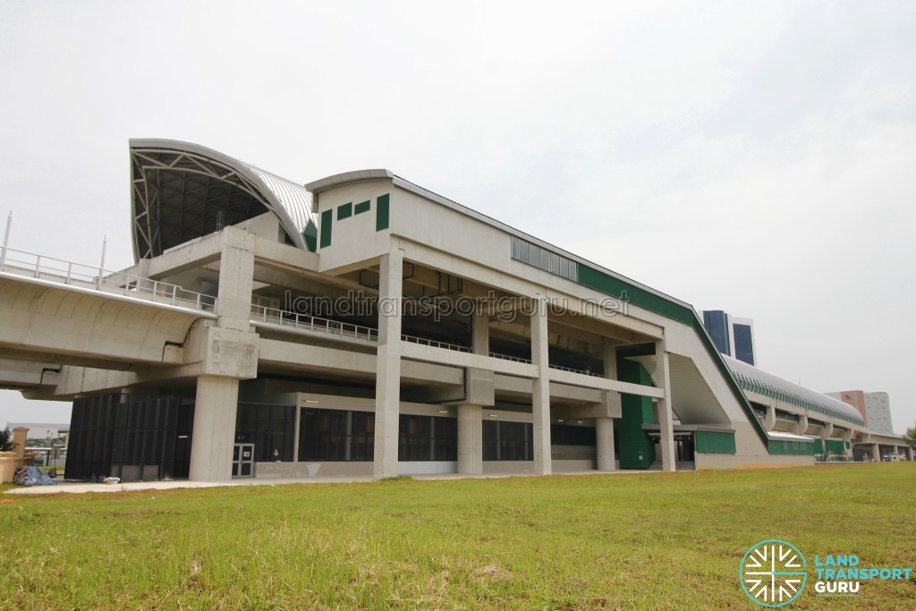 Tuas Link MRT Station - Exterior from Raffles Marina