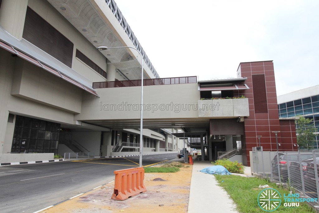 Tuas West Road MRT Station - Exit B along Pioneer Road (Westbound)