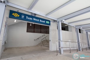 Tuas West Road MRT Station - Exit B (Stairs access)