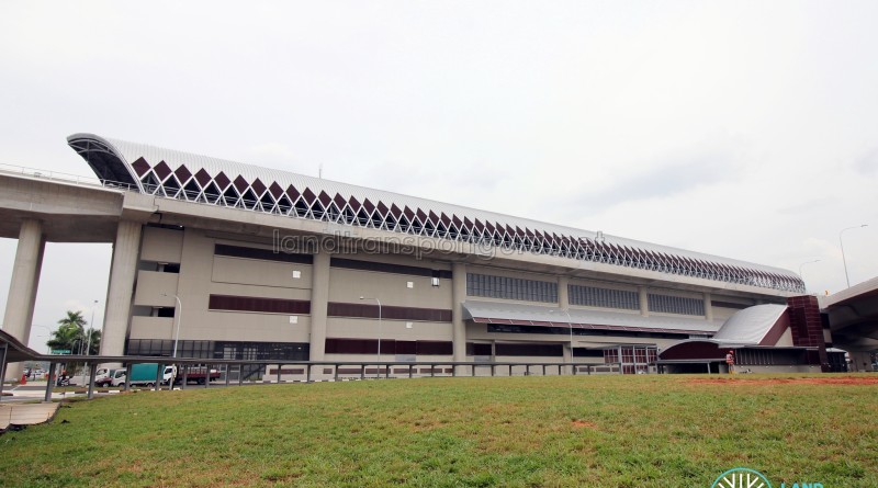 Tuas West Road MRT Station - Exterior from Tuas West Road