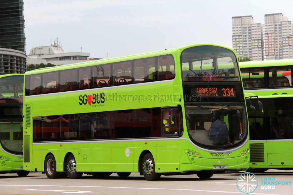 Tower Transit Volvo B9TL Wright (SG5003Y) - Service 334