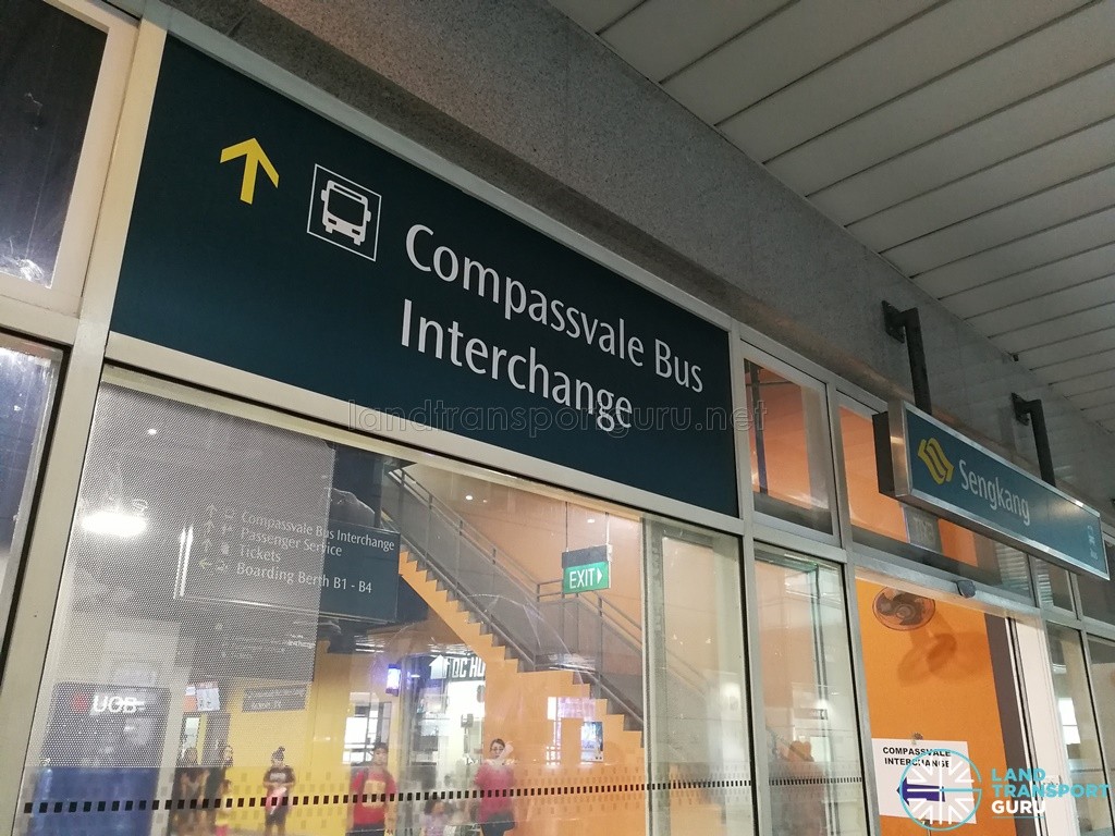 Compassvale Bus Interchange - Signs in Sengkang Bus Interchange
