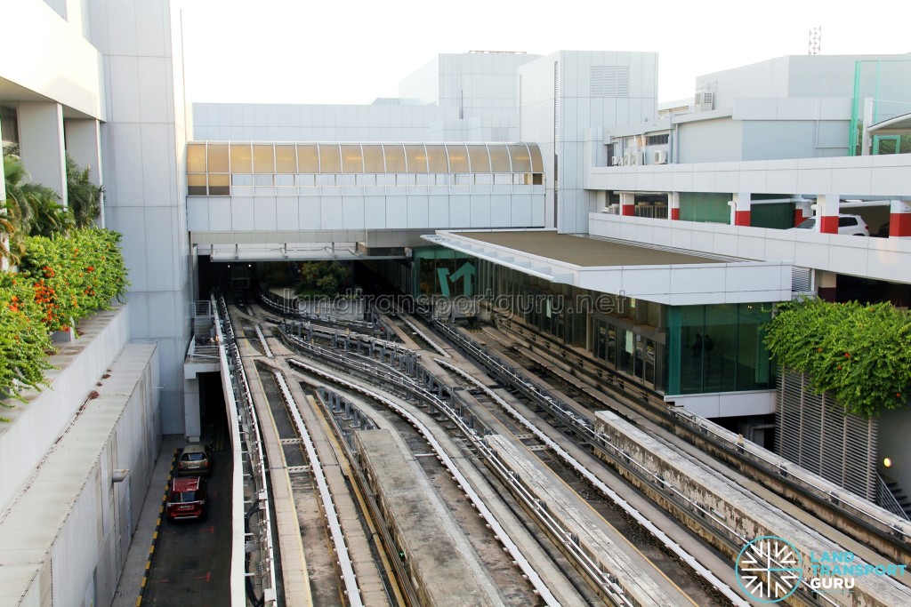 Changi Airport Skytrain tracks at Station C