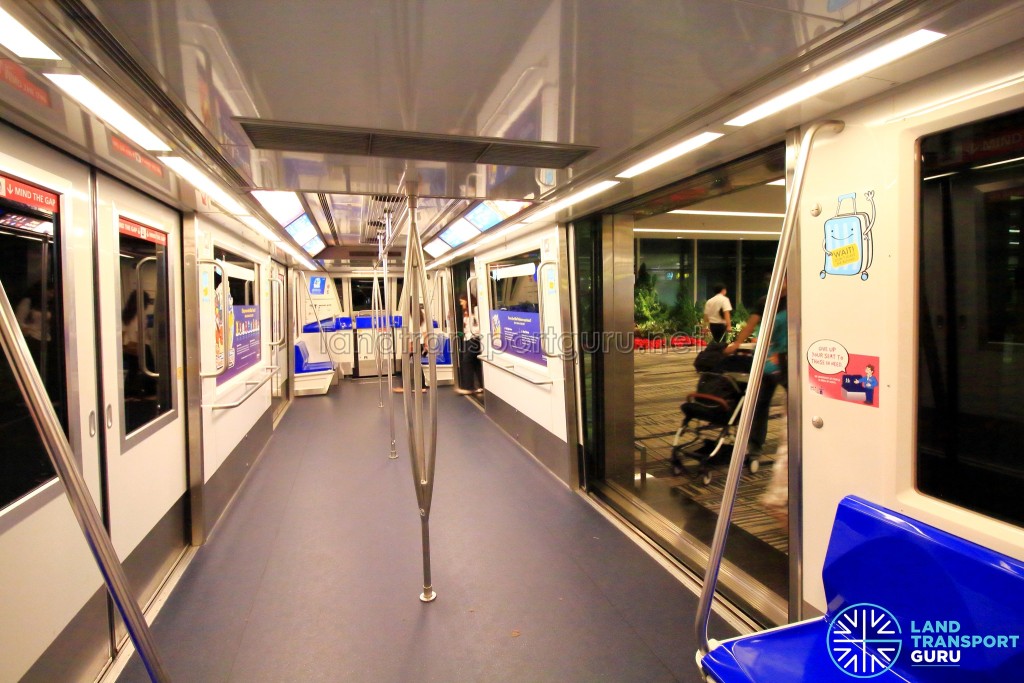 Changi Airport Skytrain - Blue Interior