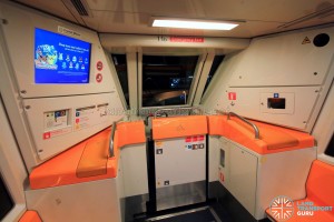Changi Airport Skytrain - Orange Interior - End section