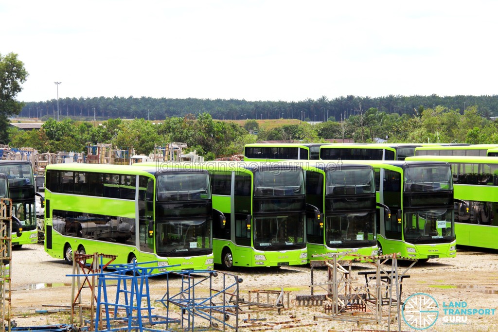 Gemilang Coachworks - Assembled MAN A95 Facelift buses in storage - SG5812D, SG5818M, SG5810D and SG5847D