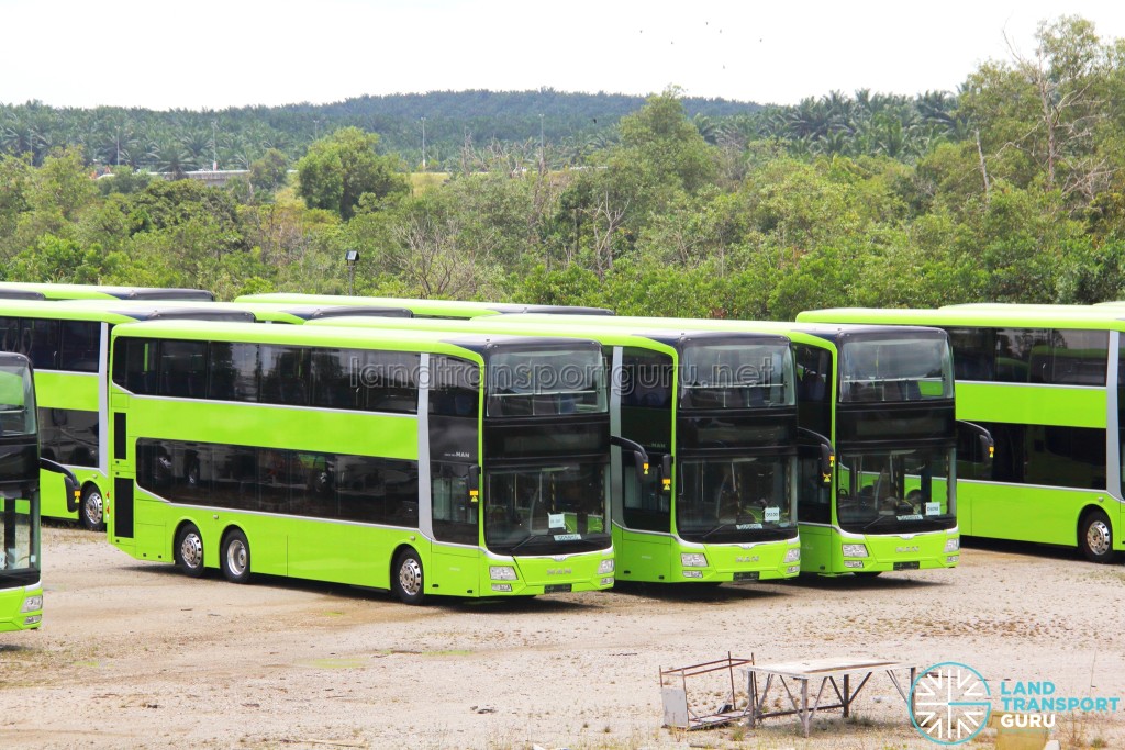 Gemilang Coachworks - Assembled MAN A95 Facelift buses in storage - SG5811G, SG5821C and SG5819K