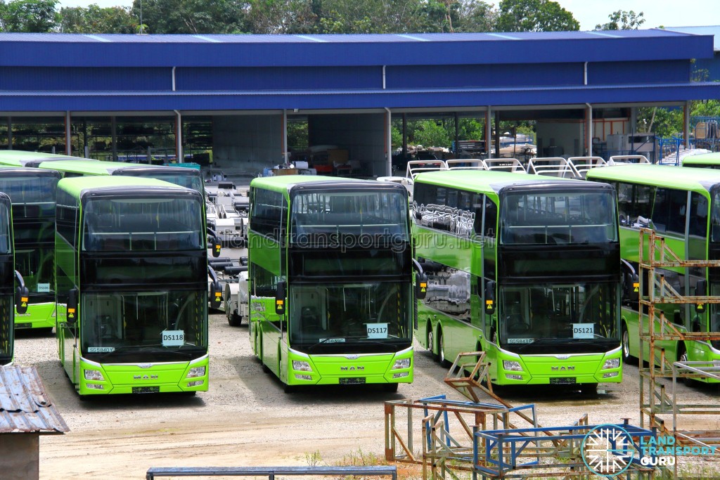 Gemilang Coachworks - Assembled MAN A95 Facelift buses in storage - SG5840Y, SG5839C and SG5843P