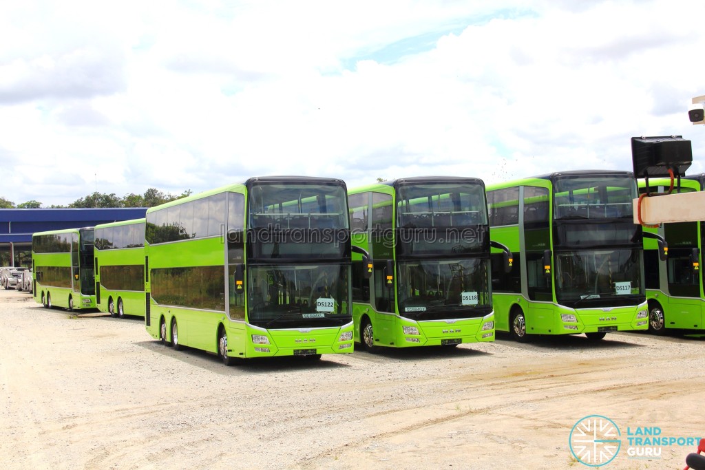 Gemilang Coachworks - Cluster of assembled MAN A95 Facelift buses in storage