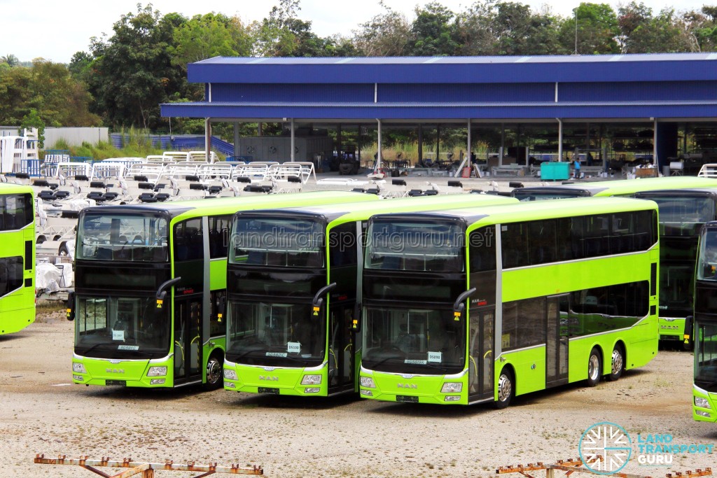 Gemilang Coachworks - Assembled MAN A95 Facelift buses in storage - SG5811G, SG5821C and SG5819K