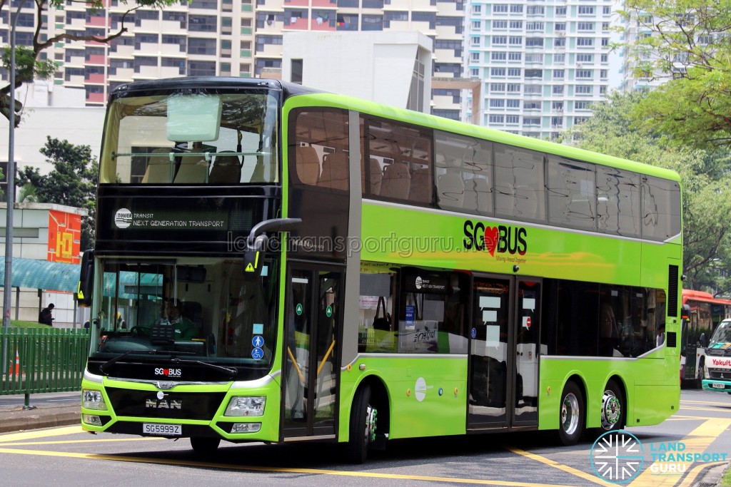 MAN Lion's City DD L Concept Bus (SG5999Z) - Tower Transit EDS Display