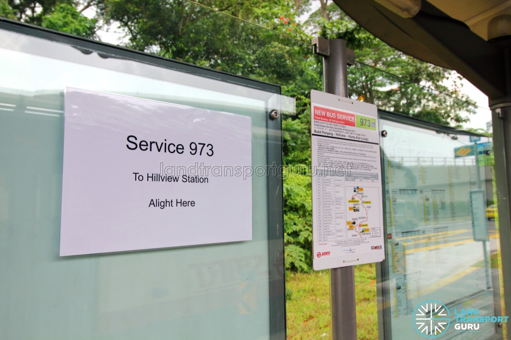 For Hume Commuters: Alight at Bus Stop 43051- Opp The Rail Mall, Upp Bt Timah Rd for Hillview MRT Station