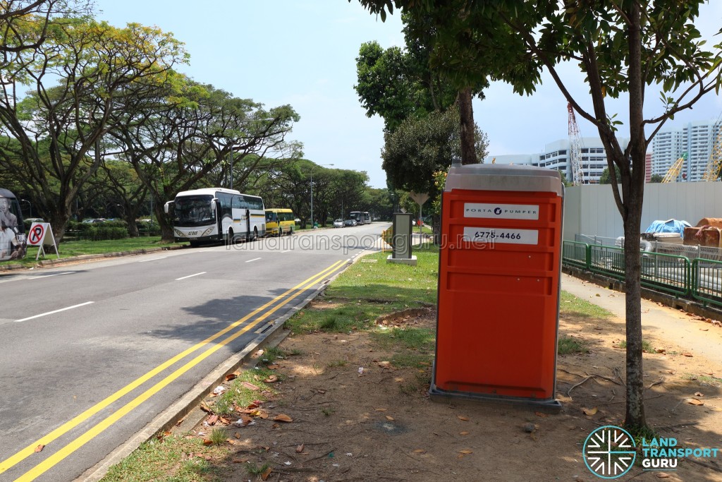 Portable toilet along Siglap Link for the benefit of bus drivers