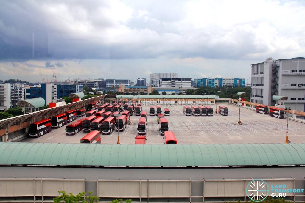 Soon Lee Bus Depot - Open-air parking on upper deck