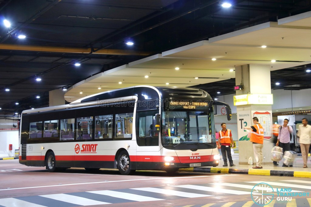 SMRT MAN NL323F A22 (SMB1334R): Tanah Merah – Changi Airport Parallel Bus Service (via Expo)