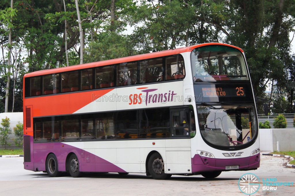 SBS Transit Volvo B9TL Wright (SBS3068L) - Service 25