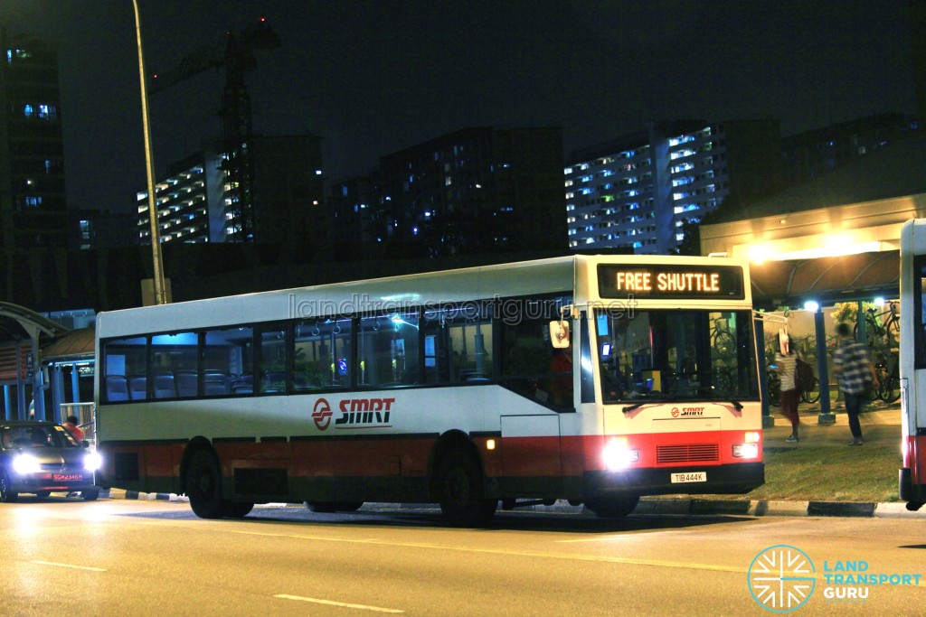 SMRT Mercedes-Benz O405 (TIB444K) - East West Line MRT Shuttle (Tanah Merah - Pasir Ris)