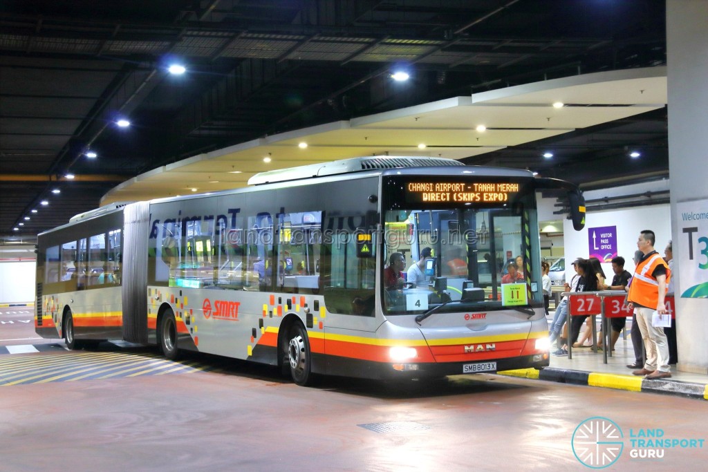 SMB8013X - Tanah Merah-Changi Airport Shuttle Bus, activated during planned line closure